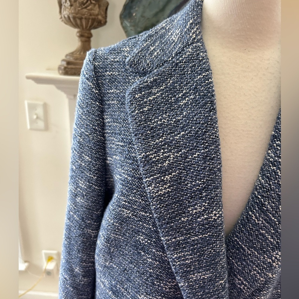 Talbots Double Breasted Blue Multi Tweed Jacket - Picture 6 of 14